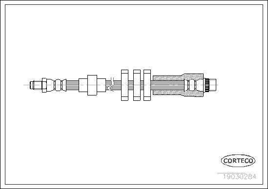 CORTECO Bremseslange 19030284 foraksel for PEUGEOT
