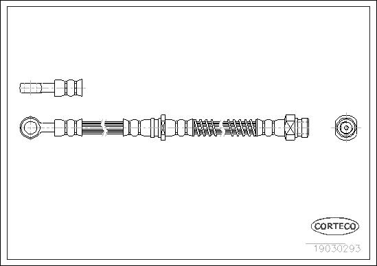 CORTECO Bremseslange 19030293 foraksel for VOLVO MITSUBISHI