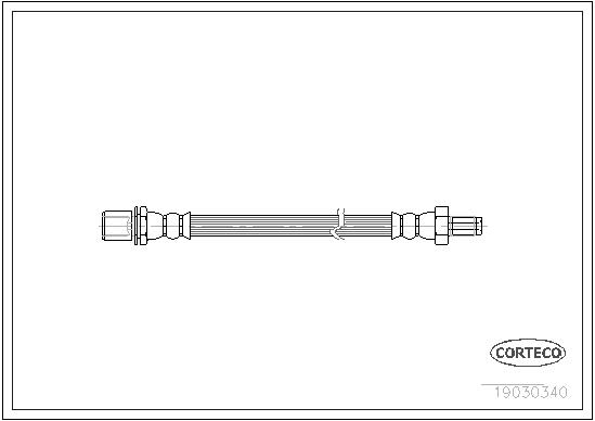 CORTECO Bremseslange 19030340 bag for TOYOTA