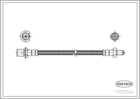CORTECO Bremseslange 19030344 for ROVER TOYOTA
