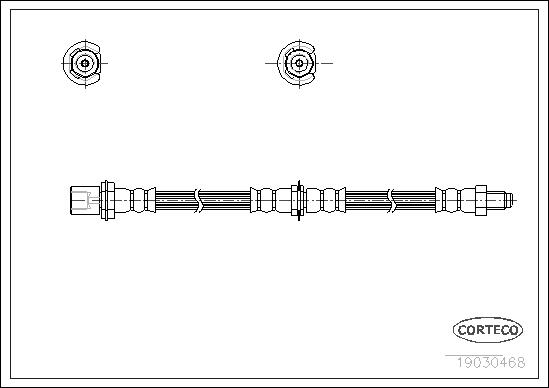 CORTECO Bremseslange 19030468 foraksel for DAIHATSU
