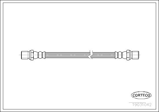 CORTECO Bremseslange 19031042 bag for OPEL