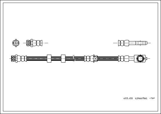 CORTECO Bremseslange 19031632 foraksel for VW (SVW)
