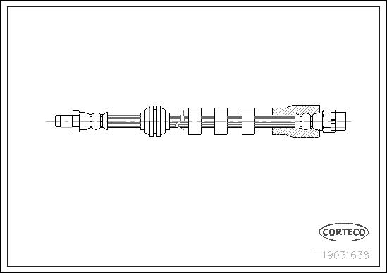 CORTECO Bremseslange 19031638 foraksel for BMW