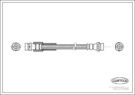 CORTECO Bremseslange 19031686 for FORD