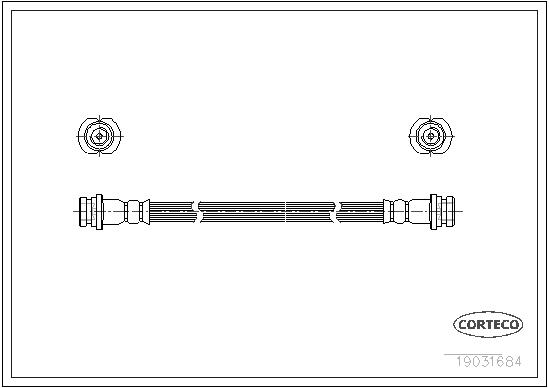 CORTECO Bremseslange 19031684 bagaksel for CHEVROLET (SGMW)