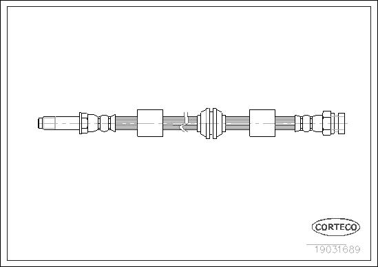 CORTECO Bremseslange 19031689 foraksel for FORD