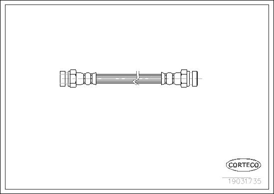 CORTECO Bremseslange 19031735 bagaksel for SKODA VW