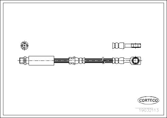 CORTECO Bremseslange 19032113 foraksel for VAUXHALL