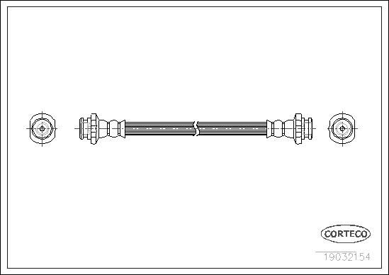 CORTECO Bremseslange 19032154 foraksel for NISSAN