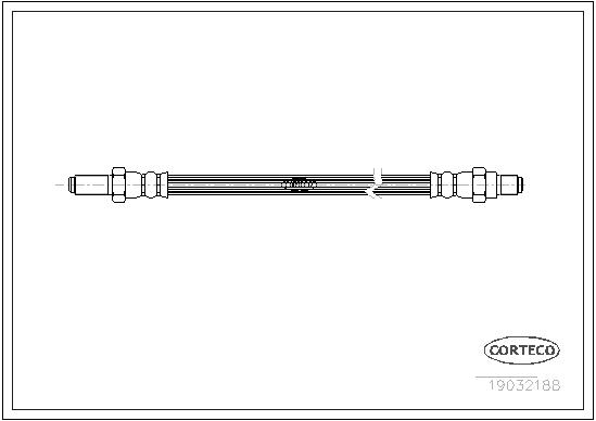 CORTECO Bremseslange 19032188 bagaksel for TRIUMPH