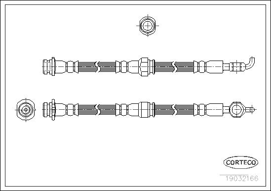 CORTECO Bremseslange 19032166 foraksel for ISUZU