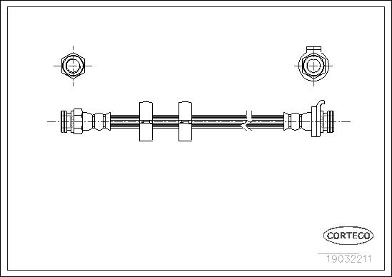 CORTECO Bremseslange 19032211 foraksel for FIAT