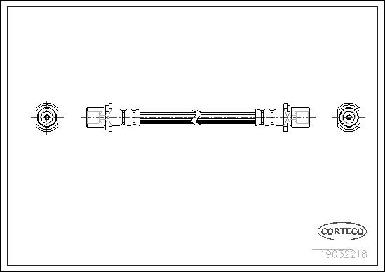 CORTECO Bremseslange 19032218 bagaksel for TOYOTA