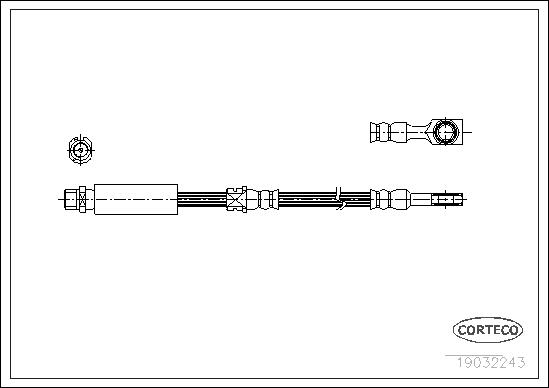 CORTECO Bremseslange 19032243 foraksel for VAUXHALL