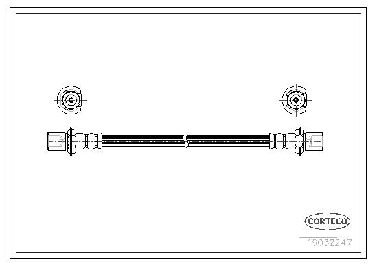 CORTECO Bremseslange 19032247 bag for TOYOTA