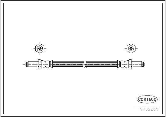 CORTECO Bremseslange 19032265 foraksel for LAND ROVER