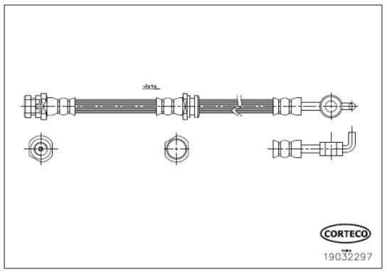 CORTECO Bremseslange 19032297 foraksel for MAZDA