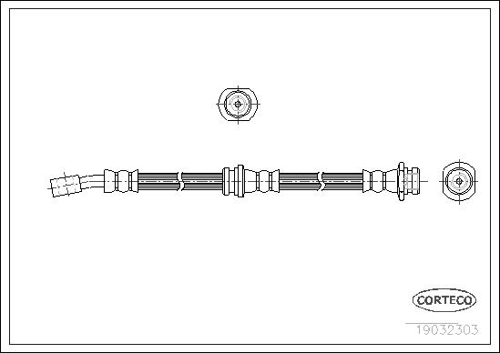 CORTECO Bremseslange 19032303 foraksel for SUZUKI