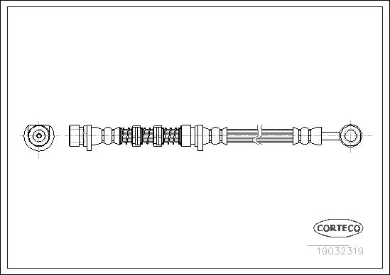 CORTECO Bremseslange 19032319 foraksel for LAND ROVER