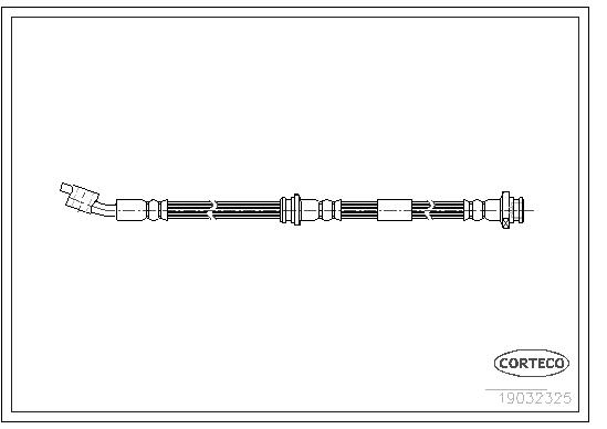 CORTECO Bremseslange 19032325 højre foraksel for NISSAN