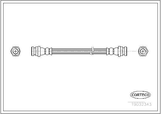 CORTECO Bremseslange 19032343 bagaksel for MAZDA