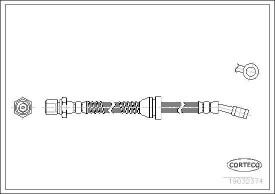 CORTECO Bremseslange 19032374 foraksel for DAEWOO