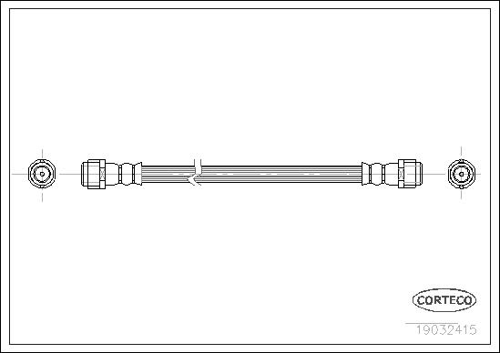 CORTECO Bremseslange 19032415 bagaksel for MERCEDES-BENZ