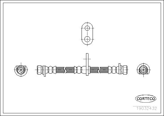CORTECO Bremseslange 19032432 foraksel for HONDA ROVER