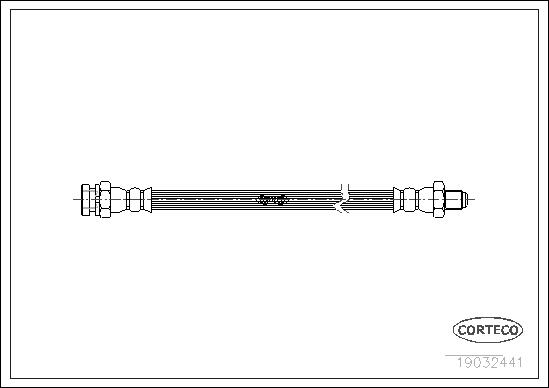 CORTECO Bremseslange 19032441 bagaksel for NISSAN