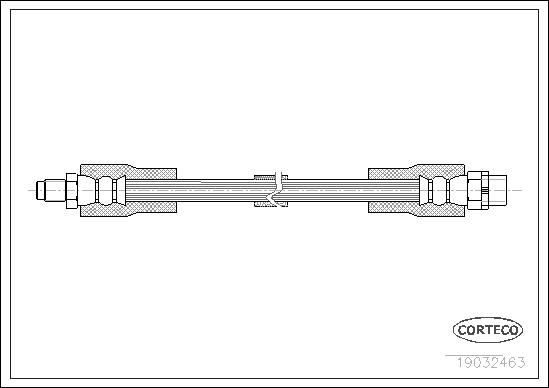 CORTECO Bremseslange 19032463 bagaksel for BMW