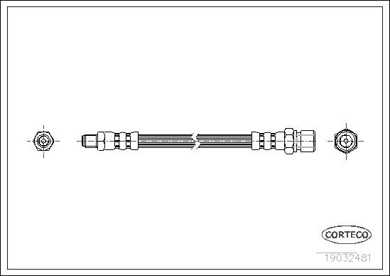 CORTECO Bremseslange 19032481 bagaksel for MERCEDES-BENZ