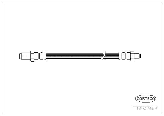 CORTECO Bremseslange 19032489 foraksel for SUZUKI