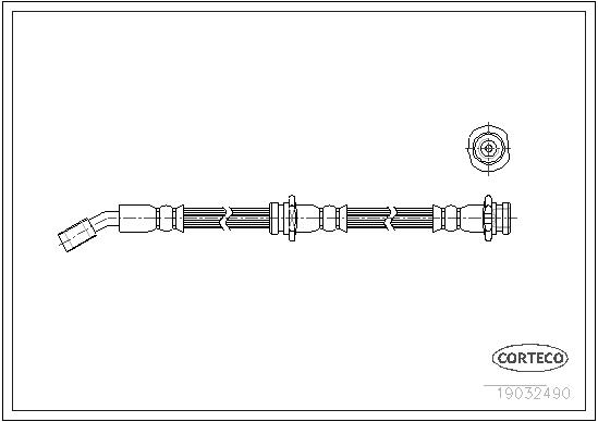 CORTECO Bremseslange 19032490 foraksel for NISSAN