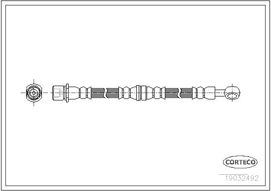 CORTECO Bremseslange 19032492 foraksel for SUBARU