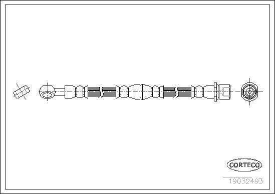 CORTECO Bremseslange 19032493 foraksel for SUBARU