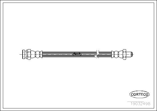 CORTECO Bremseslange 19032498 bagaksel for NISSAN