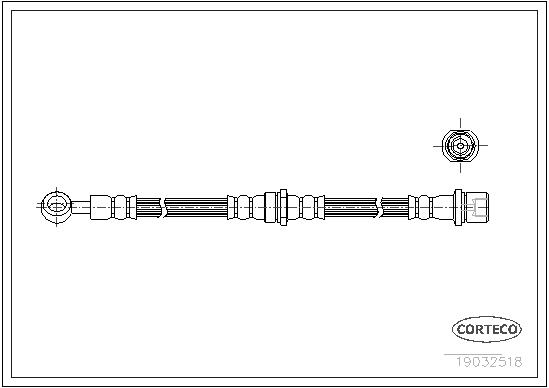 CORTECO Bremseslange 19032518 foraksel for SUBARU