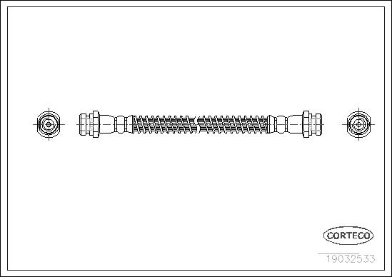 CORTECO Bremseslange 19032533 bagaksel for HYUNDAI