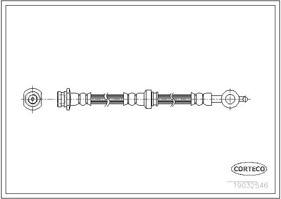CORTECO Bremseslange 19032546 foraksel for VAUXHALL