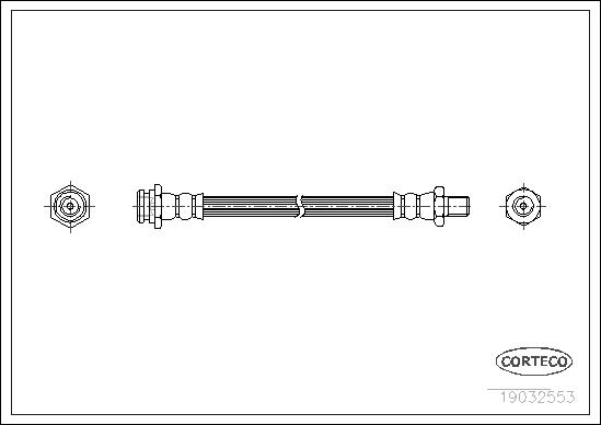 CORTECO Bremseslange 19032553 bagaksel for NISSAN