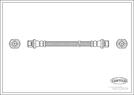 CORTECO Bremseslange 19032604 bagaksel for TOYOTA