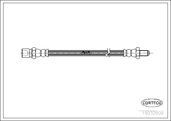 CORTECO Bremseslange 19032609 foraksel for OPEL