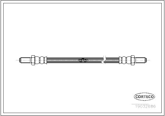 CORTECO Bremseslange 19032686 foraksel for JAGUAR