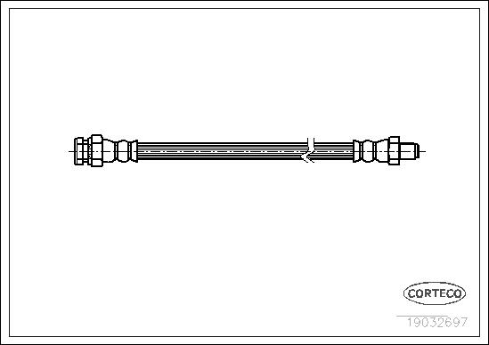 CORTECO Bremseslange 19032697 bagaksel for NISSAN