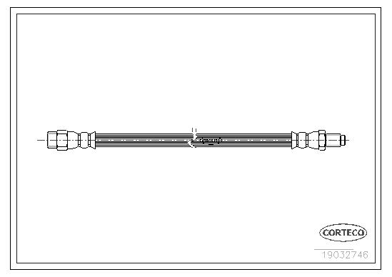 CORTECO Bremseslange 19032746 foraksel for FORD