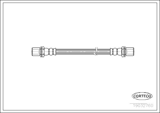 CORTECO Bremseslange 19032760 foraksel for TOYOTA