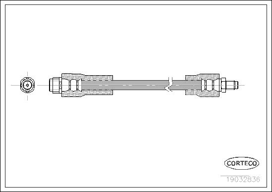 CORTECO Bremseslange 19032836 foraksel for MERCEDES-BENZ