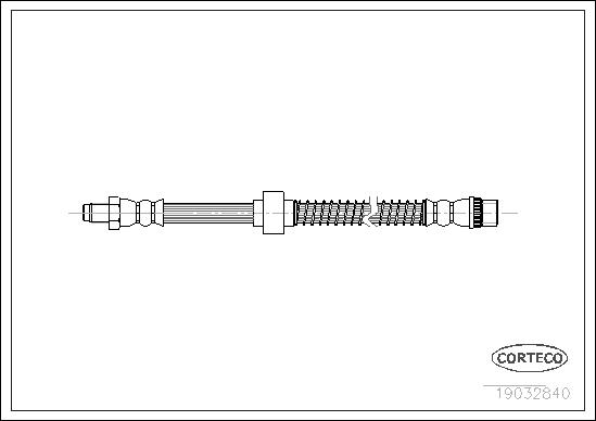 CORTECO Bremseslange 19032840 bagaksel for VAUXHALL NISSAN