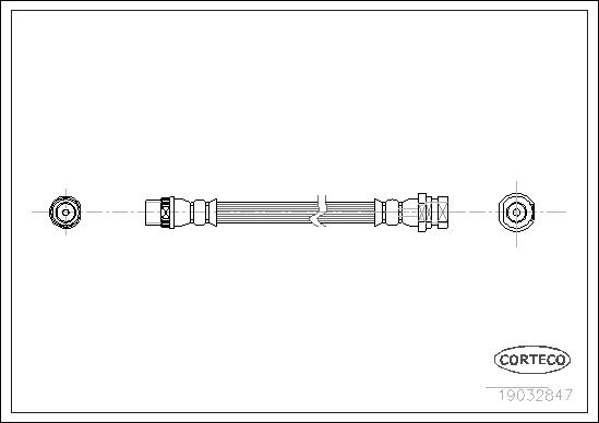 CORTECO Bremseslange 19032847 for VAUXHALL NISSAN RENAULT